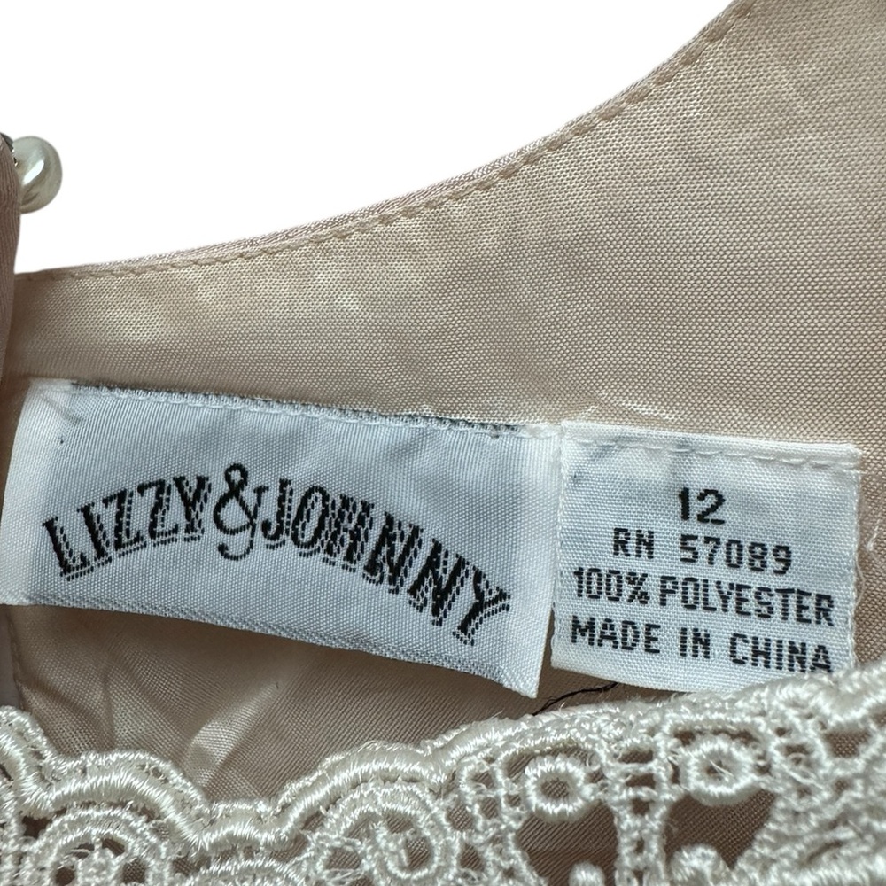 Vintage Lizzy & Johnny Tiered Lace Trim Dress - Picture 6 of 9